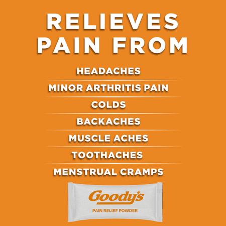 Goody's Extra Strength Headache Powder, Cool Orange Flavor, 24 Powder Sticks