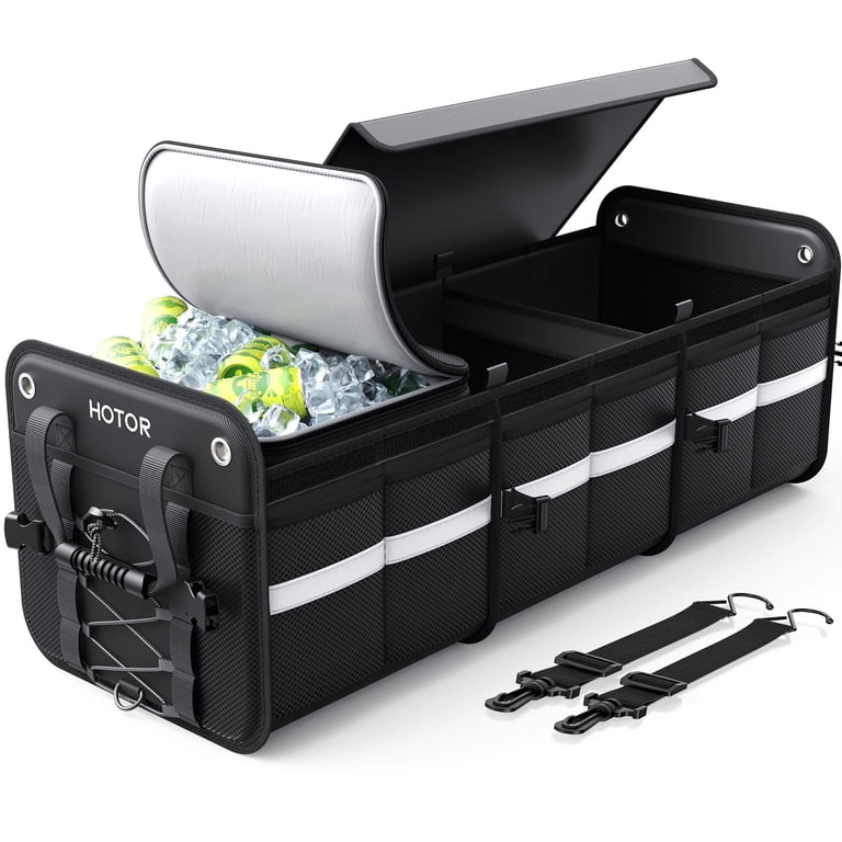 HOTOR Trunk Organizer with Cooler, 3-Compartment Storage photo 1