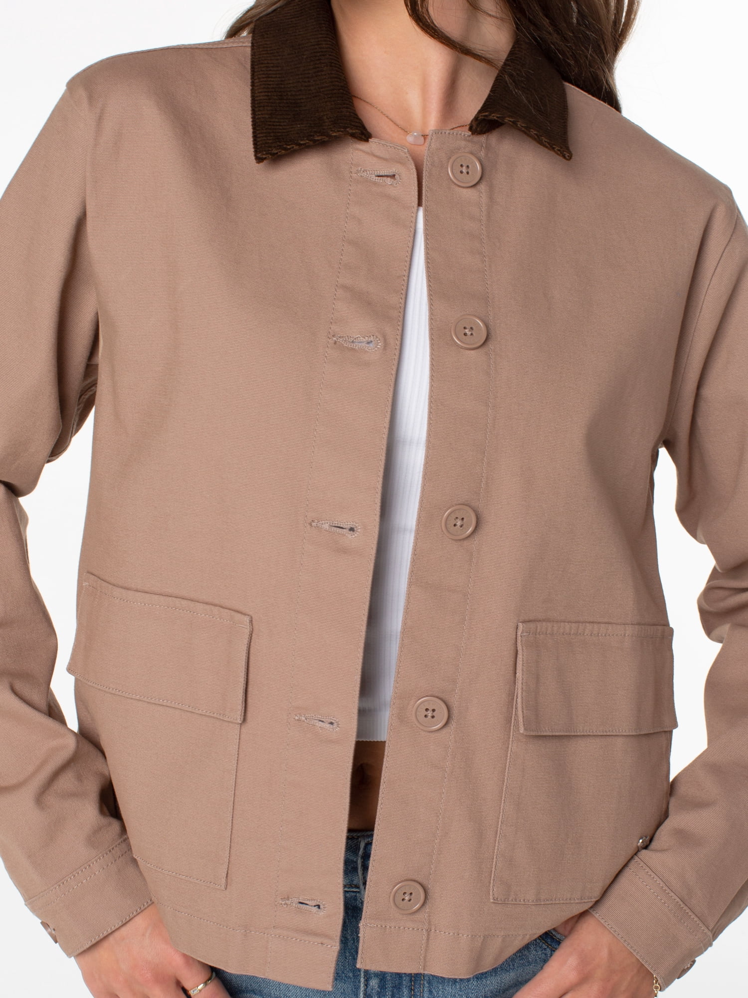 Celebrity Pink Women's and Women's Plus Boxy Barn Jacket, Sizes XS-4X
