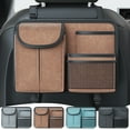 thumbnail image 1 of Organizador para asiento de coche (1 unidad) bolsa de almacenamiento para el asiento trasero (345 x 245 x 5 cm) compartimentos multicapa para teléfonos y cables mantiene el, 1 of 7