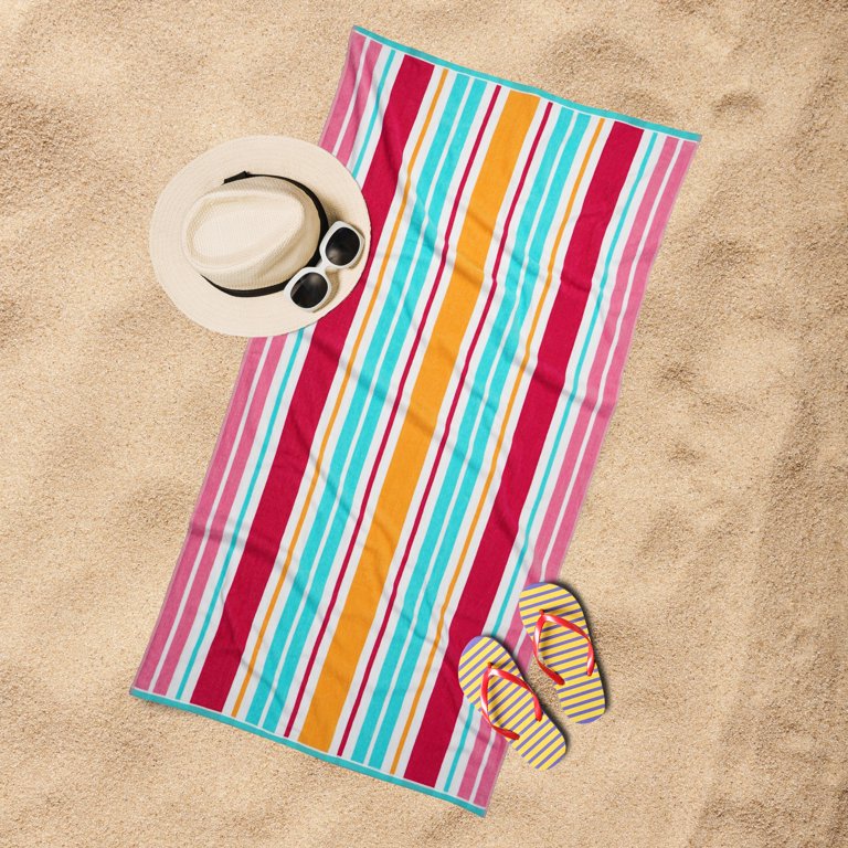 Coastal Charm Adult Hibiscus Beach Towel (Pack of 2