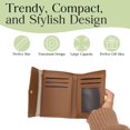 thumbnail image 4 of PU Leather Wallets for Women, Card Holder Trifold Ladies Wallets with ID Window, 4 of 5