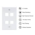 thumbnail image 3 of axGear 10 Packs Wall Plate 4 Port White Unbreakable Toggle Outlet Cover, 3 of 5