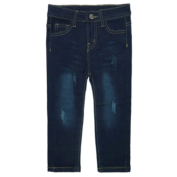 KIDSCOOL SPACE Baby Girls Boys Jeans,Elastic Band Inside Ripped Stretchy Soft Thin Summer Denim Slim Pants,4-5 Years