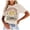 Beige, variant on Fgnfyis Womens Short Sleeve Tops Women's Graphic Tees Hippie T Shirt Tops T Shirts for Women Army Green S