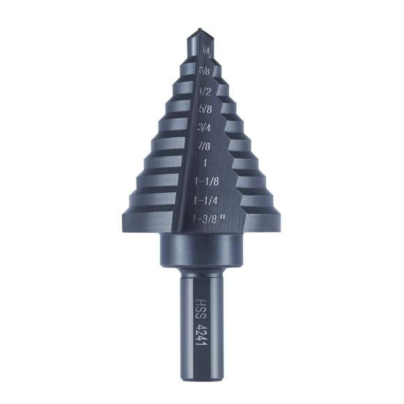 Broca escalonada Anfrere HSS de 1/4 a 1-3/8 pulgadas para chapa metálica