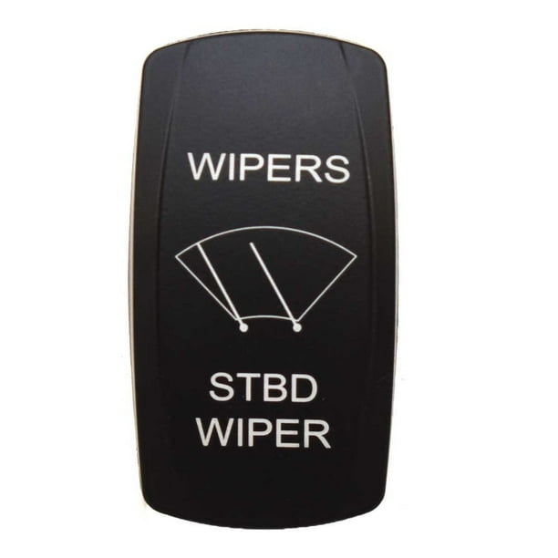 Boat Rocker Switch Cover STBD Wipers Actuator Black White