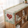 thumbnail image 6 of Table Runners 90 Inches Long Dress Scarves, Valentine's Day Farmhouse Coffee/Dining/Kitchen Table Runner for Living Room, Love Heart Romantic Eucalyptus Leaves 13x90 Inch, 6 of 9