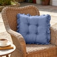 thumbnail image 6 of Leodye 1PCS Velvet Ruffled Square Chair Cushion , Soft Floor Seat Pad, for Home office and Outdoor Use -17.72*17.72IN, 6 of 6
