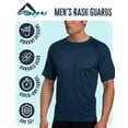 thumbnail image 5 of Kanu Surf Mens Rash Guard - 2 Pack UPF 50+ Quick Dry Short Sleeve Swim Shirts for Men (S-XXL), 5 of 14