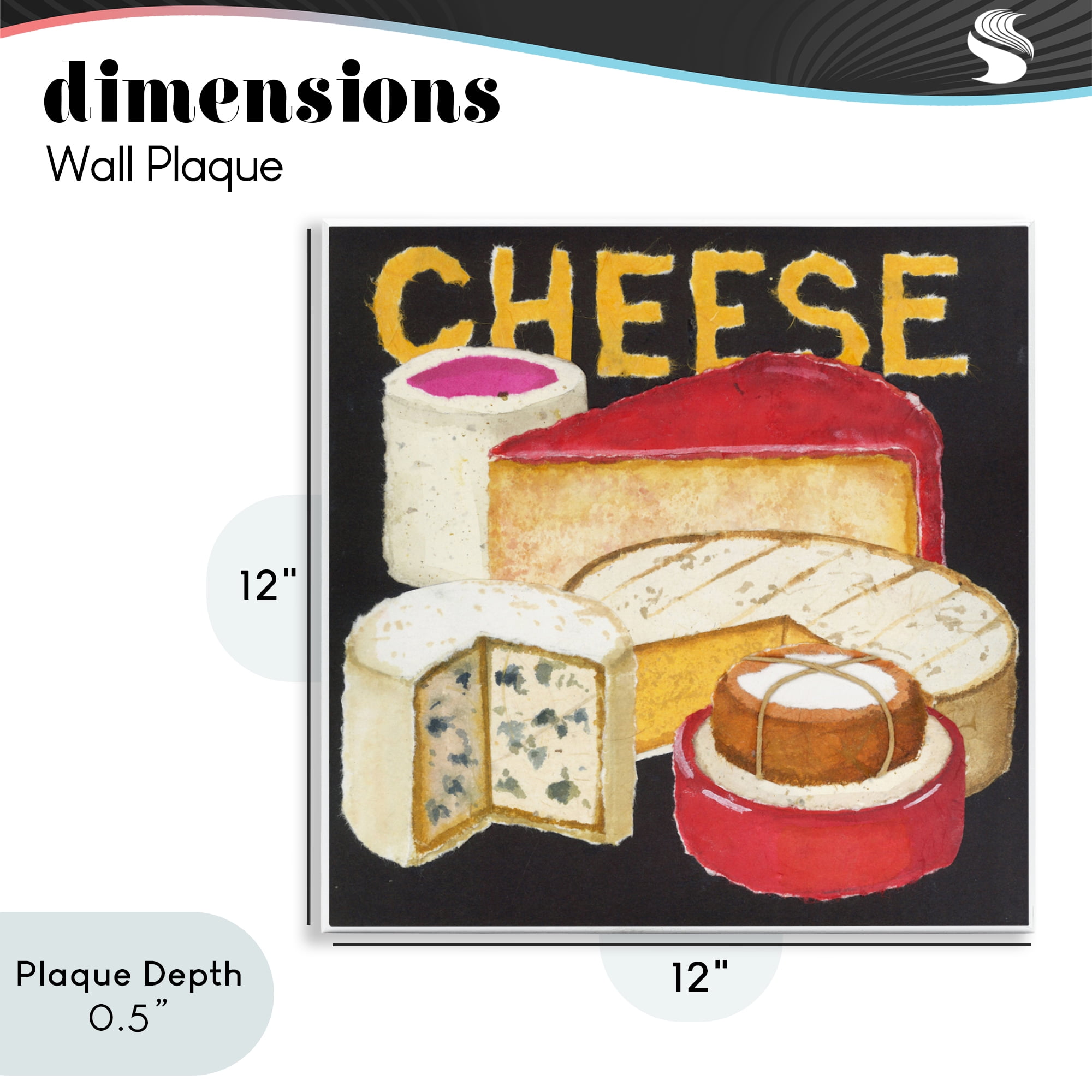Stupell Industries Assorted Cheese Wheels Wall Plaque Art, design by Nancy Overton