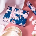 thumbnail image 5 of Floral Wrapping Paper Roll, Pink Sakura Blossoms Design for Wedding, Bridal Shower, Anniversary, Mother's Day, Birthday, Spring Holiday, Mini Roll, 17 In x 32.8 Ft, 5 of 17