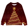 thumbnail image 5 of Zanarzt Chandail de Base à Col Rond à Manches Longues pour Garçons Chandail pour Filles Automne et Hiver Haut de Noël à Manches Longues Col Rond Chandail pour Enfants Or, 3-4 Ans, 5 of 5