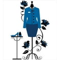 thumbnail image 3 of Ambesonne Heels and Dresses Duvet Cover Set, Tailor's Shop, 2-Calking, Blue Black White, 3 of 7