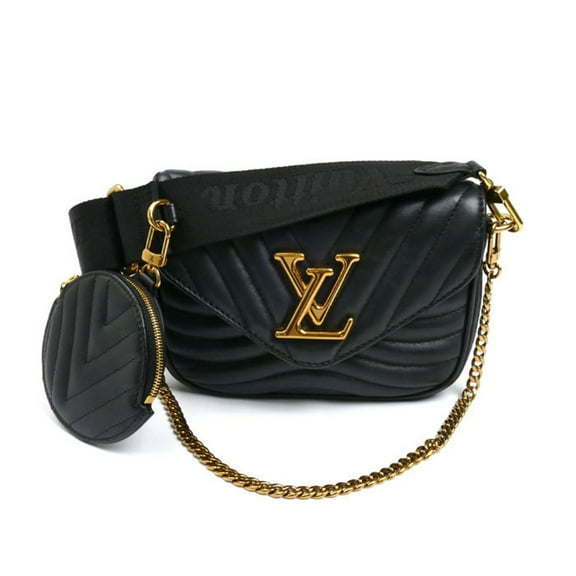 Pre-Owned LOUIS VUITTON LV Multi Pochette New Wave Chain 2-Way Shoulder Bag Black M56461 IC...