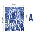 thumbnail image 2 of 810 Pieces Vinyl Letter Stickers, 10 Sheets 1.5 Inch Blue Self-Adhesive Cute Alphabet Number Stickers for DIY Craft, 2 of 5