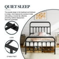 thumbnail image 3 of Walsunny Twin Size Metal Platform Bed Frame with Headboard and Footboard, No Box Spring Needed, Easy Assembly Anti-Slip Support, Storage Space Under the Bed, 3 of 7