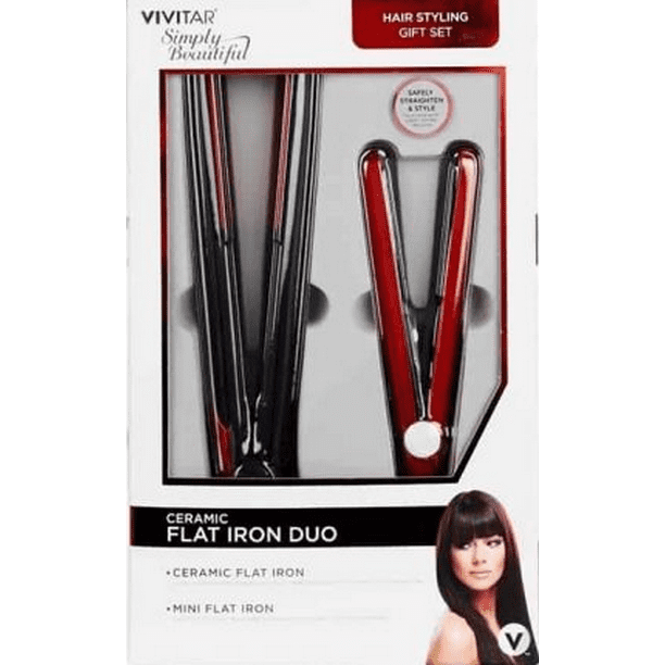 Straightener Brush Vivitar Ceramic Flat Iron Duo Vivitar Plancha