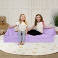 thumbnail image 3 of Imaginarium Little Brother, Little Sister Kids and Toddler Play Couch, Unicorn Purple, 3 of 8