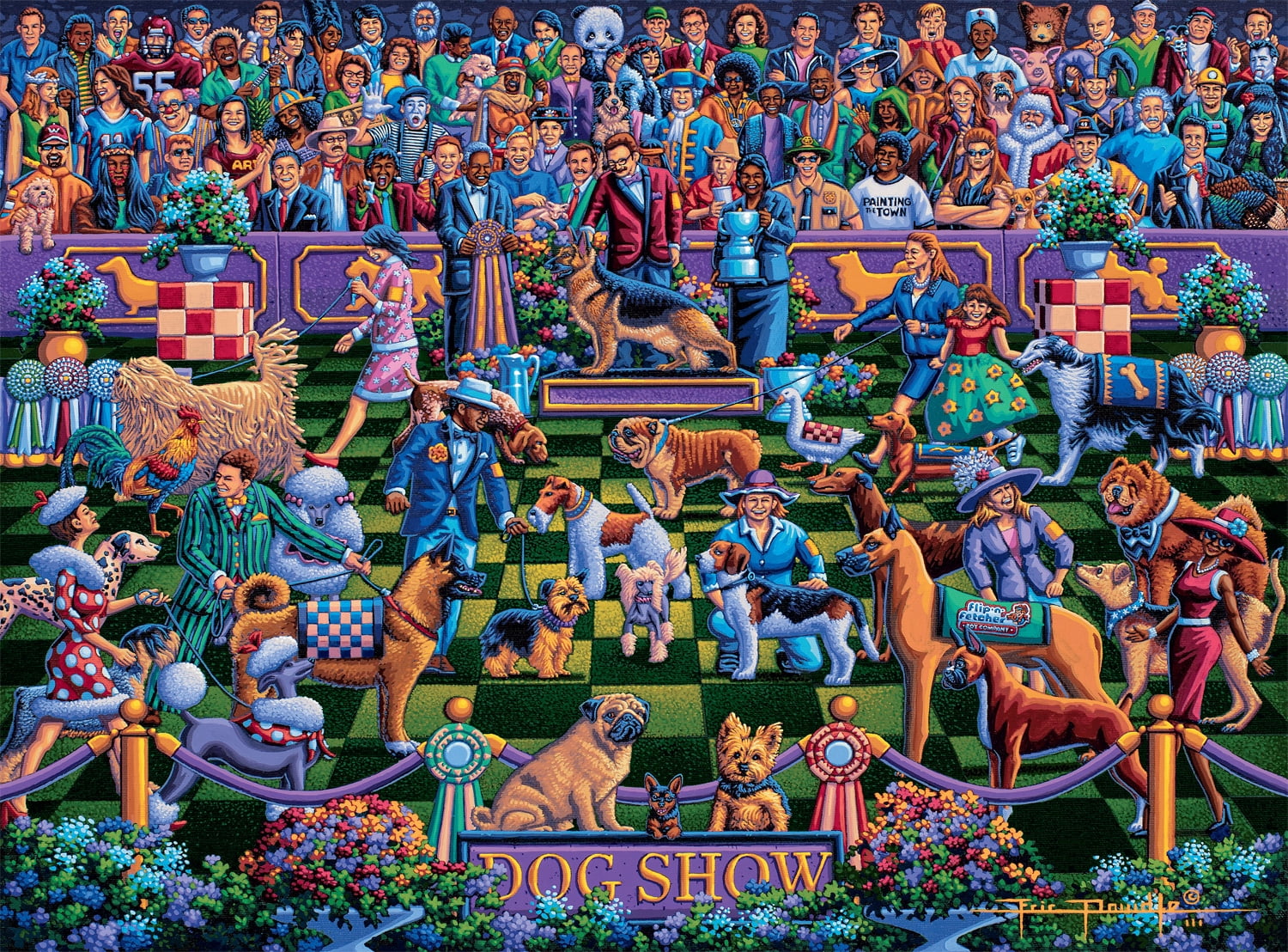 Buffalo Games 1000-Piece Dowdle Dog Show Interlocking Jigsaw Puzzle