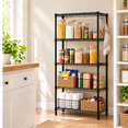 thumbnail image 3 of WORKPRO 660 lbs 4 Tier Metal Shelving Unit, 24" W x 14" D x 48" H, Adjustable Storage Wire Rack, Standing Adjustable Shelves with Hooks for Pantry Closet Kitchen Basement, 3 of 12