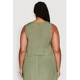 thumbnail image 5 of Womens Plus Size Linen V-Neck Cropped Vest, 5 of 5