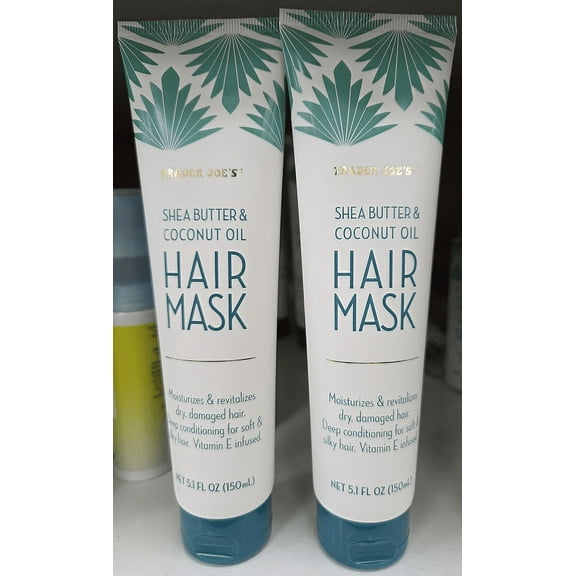 Trader Joe's Shea Butter & Coconut Oil Hair Mask 5.1fl oz 150ml (2 Tubes)