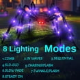thumbnail image 2 of Araña gigante de Halloween BEABOO de 2 m con 36 luces moradas, 2 of 7