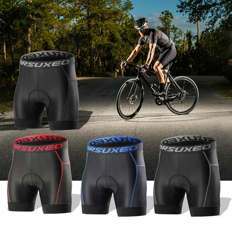 Arsuxeo Cycling Shorts Quick Dry MTB Bike 5D Padded Men s HUIOP Red Bike Breathable Quick Walmart
