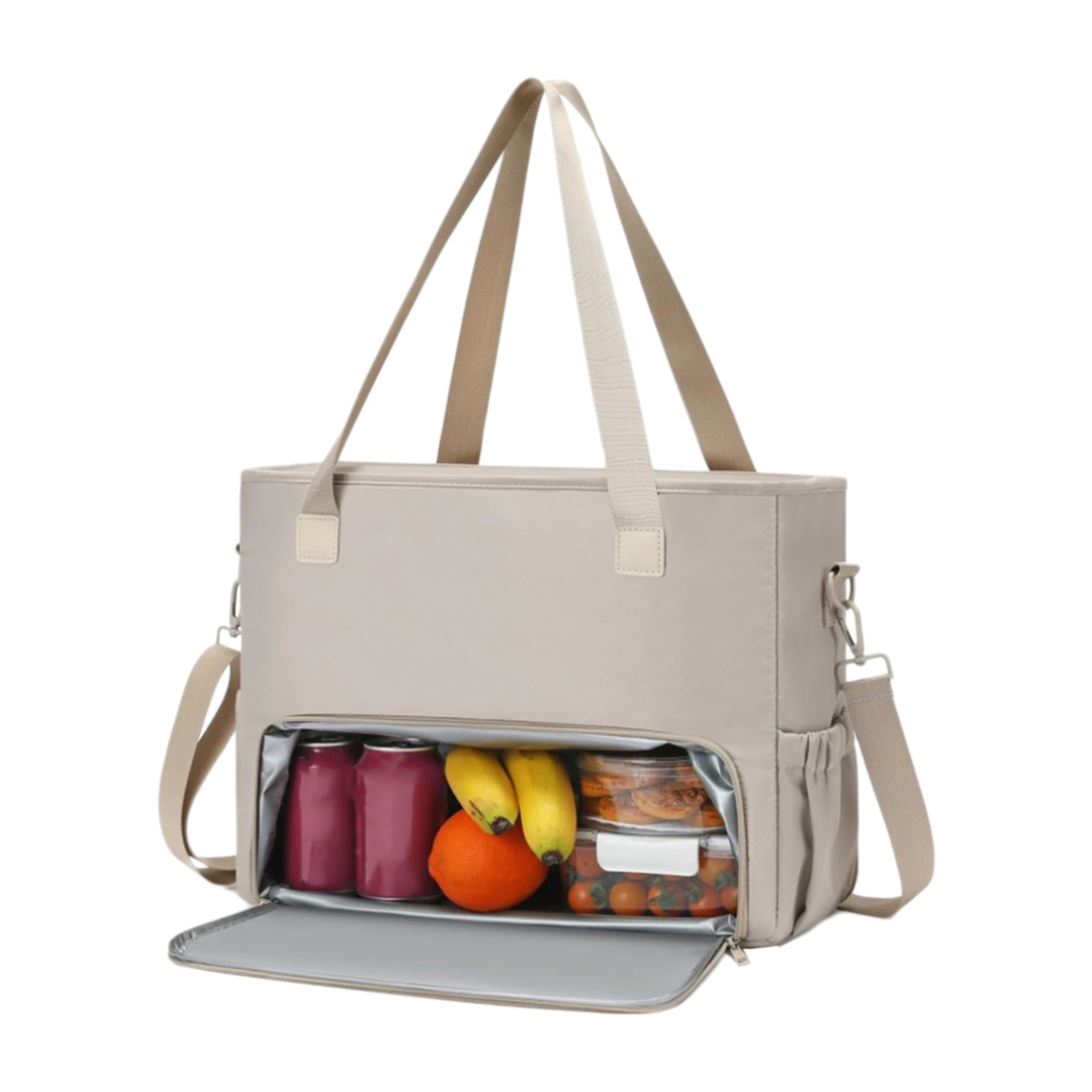 Insulated Lunch Bag for Women, 15.6 Inch Laptop Tote with Large Compartment, Waterproof Work Tote Bag with Side Pockets for Nurse, Teacher, Office, Commute, Professional Lunch Box Cooler Bag