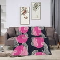 thumbnail image 6 of DouZhe Ultra-Soft Micro Fleece Lightweight Flannel Bed Blanket, Vintage Animal Print Leopard Print Cozy Warm Throw Blankets, 60"x50", 6 of 7