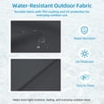thumbnail image 6 of Millsilo Outdoor Chaise Lounge Cushion, 72" x 21" x 3" Patio Lounge Chair Cushion, Water-Resistant UV-Protected Replacement Cushion with High Density Foam, Dark Gray, 6 of 9