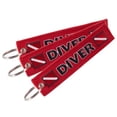 thumbnail image 6 of Soumake Caution Diver Print Embroidery Tag Keychain Keyring Key Chain Pendant Gift Fashion, 6 of 8