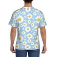 thumbnail image 2 of Naloa Daisies Flowers Men's T-Shirt Sport T-shirt Men's Basic Tee Casual Men's Shirt, Round Neck, Short Sleeves - Small, 2 of 5