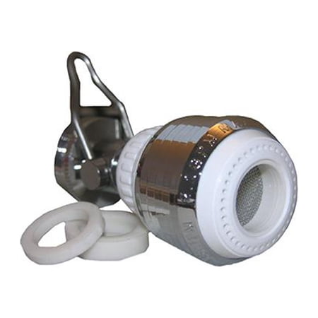 Lasco 09-9925 Swivel Spray Aerator With Flow Adjustment Dual Thread Chrome & White 55/64-In. x 27 Female - Quantity 6