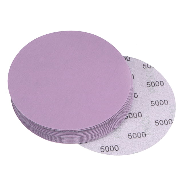 Unique Bargains 15 Pack 5-Inch Purple Sanding Discs 5000 Grits Hook & Loop Professional Aluminum Oxide Sandpaper