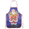thumbnail image 3 of Kearding Delantal de cocina con temática navideña, adornos navideños, decoración navideña, regalo de Navidad de Año Nuevo 2020, 50cm x 70cm Kits de decoración para fiestas  Papá Noel Kearding HA000271-02B, 3 of 8