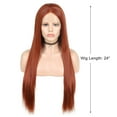 thumbnail image 2 of Unique Bargains Lace Front Wigs Long Straight Hair Brown, 2 of 8