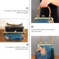 thumbnail image 3 of 1 Pce Poignée de Sac à Main Vintage Style Chinois Design Jacquard Pochette de Rangement, 3 of 5