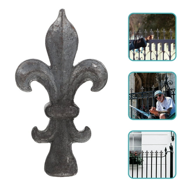 ADDHAT Remates Decorativos De Hierro Negro Para Cercas Que Mejoran Exterior