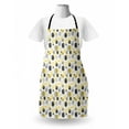 thumbnail image 3 of Abstract Apron, Dotted Circles Simplistic Geometric Round Contemporary Ovals, Unisex Kitchen Bib with Adjustable Neck for Cooking Gardening, Adult Size, Dark Blue Grey Mustard, by Ambesonne, 3 of 4