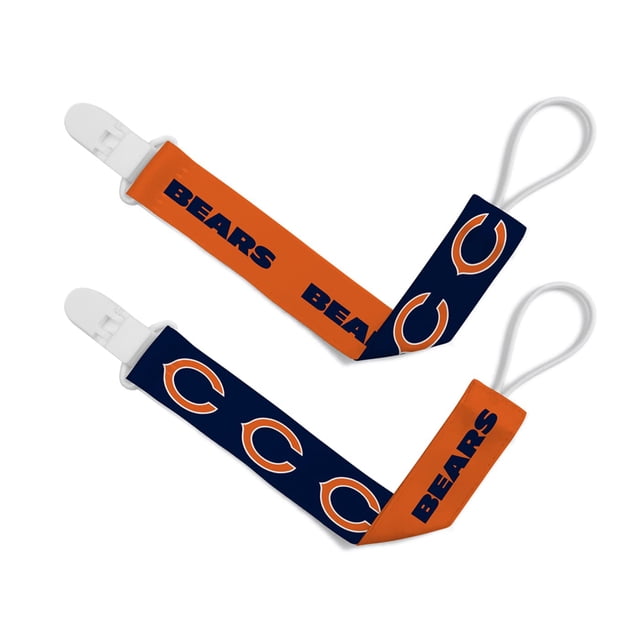 Pinza para chupetes BabyFanatic NFL Chicago Bears, paquete de 2
