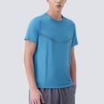 thumbnail image 2 of NIEWTR Mens Athletic Shirts Moisture-Wicking Quick Dry Workout Tees Lightweight Crewneck T-Shirts for Running Gym Casual Work（Sky Blue,L), 2 of 5