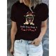 thumbnail image 1 of Chic Floral Print Dog Print Women's T-Shirt - Casual Crew Neck, Short Sleeve, Stretchy Polyester Blend, Machine Washable - Perfect for Summer & Casual Attire, 1 of 8
