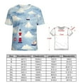 thumbnail image 2 of Nautical Lighthouse Sailboats(1)-5 T Shirts Basic T-Shirt Short Sleeve Ladies Tee Shirt Summer Graphic Clothing, 2 of 7