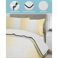 thumbnail image 4 of Quilts Full Size, Yellow Ombre Soft Comforter Bedding Set for Bed, Modern Gradient Abstract Art Lightweight Quilted Bedspread with Pillow Cover(2 Pieces) for All Season, 78x90 Inch, 4 of 6