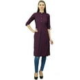 thumbnail image 1 of Phagun Kurti Tunique en Coton Col Mandarin Ethnique Décontracté, 1 of 2