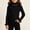 Black, variant on Girls' Turtleneck Pearl Ruffle Hem Ribbed Knit Top Long Sleeve Slim Fit Warm Sweater for Casual Matching 0-10 Years Gray 6-10 Years