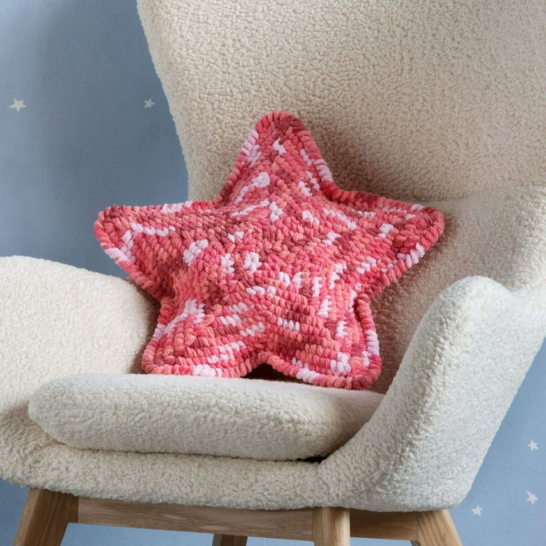 Bernat® Blanket Brights™ #6 Super Bulky Polyester Yarn, Pink Dazzle  10.5oz/300g, 220 Yards (4 Pack) 