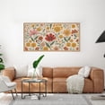 thumbnail image 4 of Boho Flower Wall Art Floral Wall Decor Framed Bloom Wall Painting Colorful Botanical Canvas Artwork for Living Room Bedroom Office 20X40 In, 4 of 10